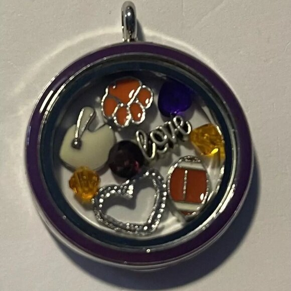 Clemson Tigers NCAA Memory Charm Locket w/ 22 IN chain NEW - Picture 1 of 3